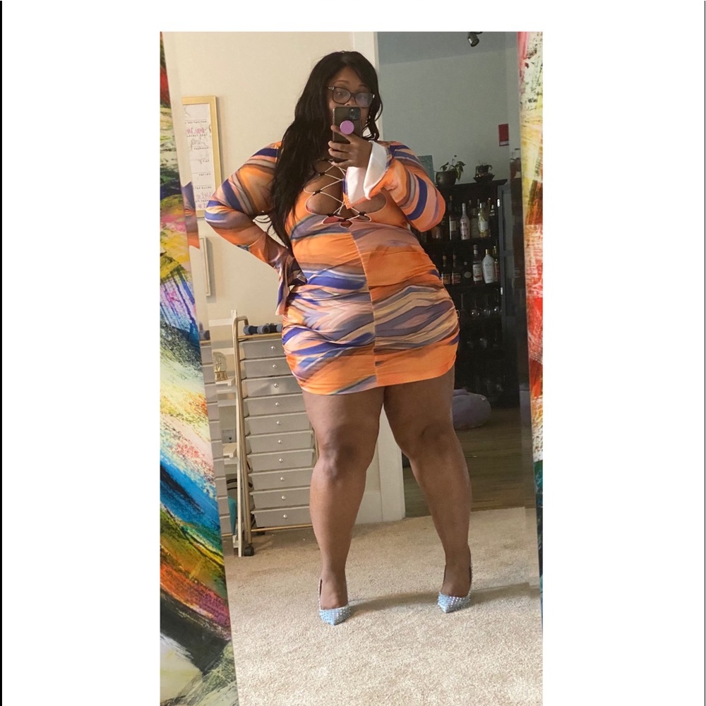 Swirl Lace Up Dress